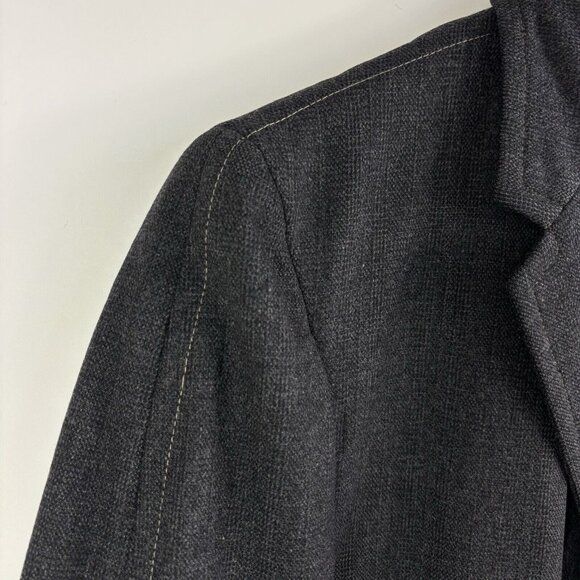Vintage Mens Overcoat M Gray 60s John Gregory Union burgundy lining Wool blend - Picture 13 of 17